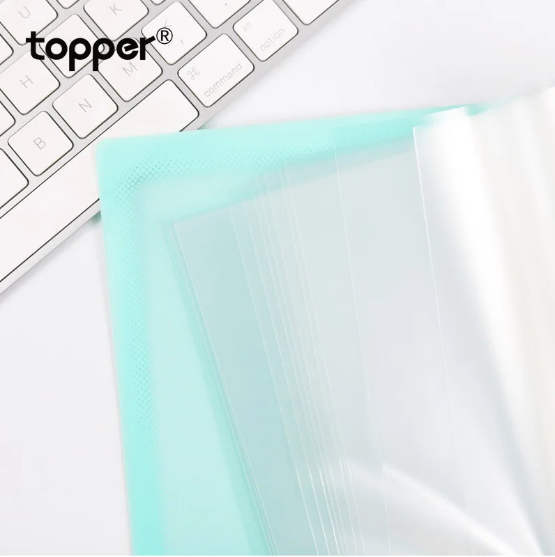 Цветная матовая папка формата A5 для хранения информации прозрачная карманная