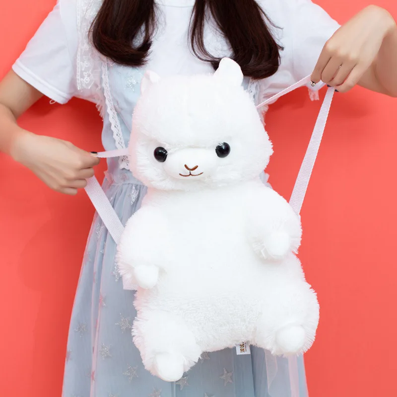 40 см Плюшевый Рюкзак Kawaii альпака радуга мягкая кукла плюшевая Наплечная Сумка
