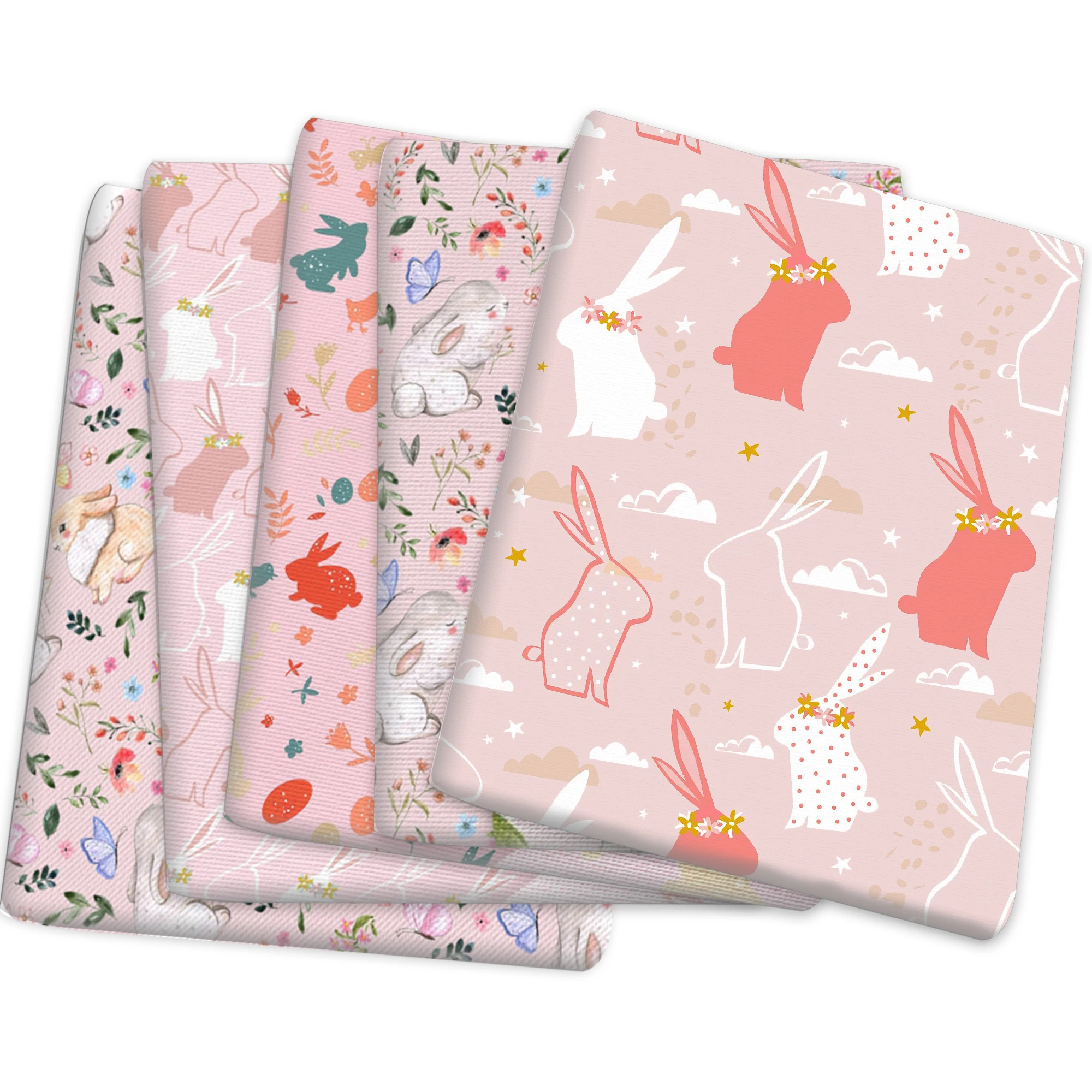 Кролик морковь яйцо Пасхальная Ткань Полиэстер Хлопок Лоскутная для шитья