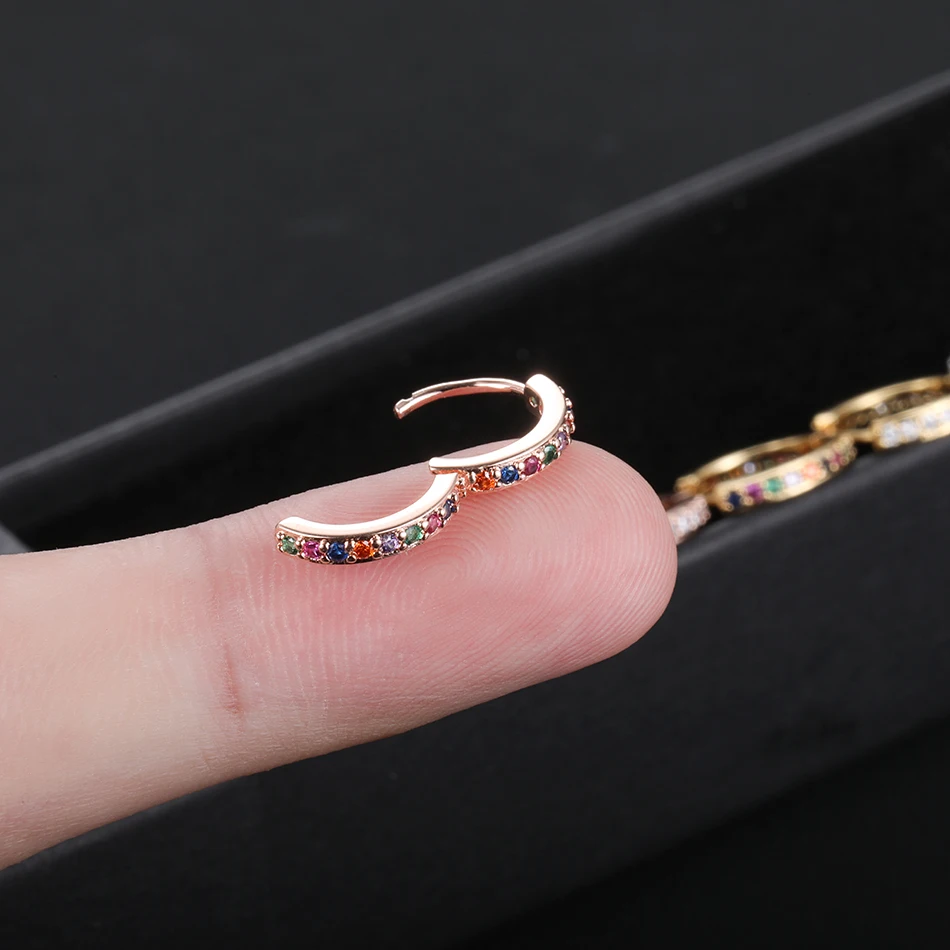 1 шт. радужные серьги-кольца для пирсинга | Украшения и аксессуары