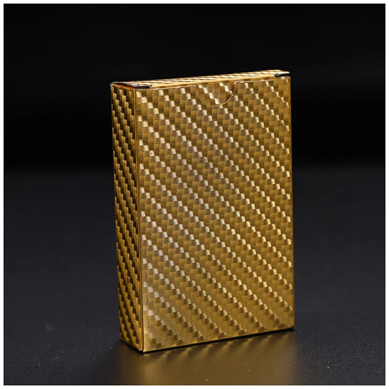 24K золотые карты для покера Роскошные Золотые Фольга покер игральные доллар евро