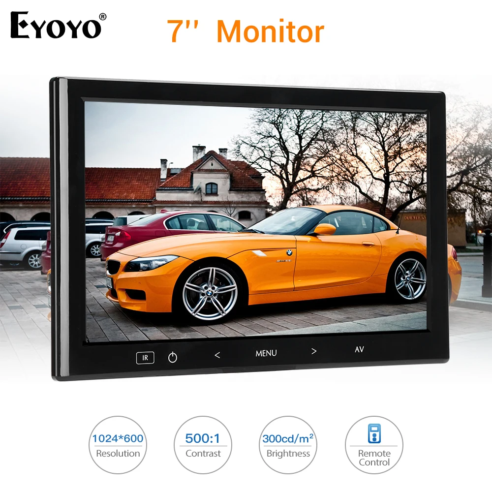Eyoyo EM07L 7 дюймов ЖК-дисплей монитор Экран 1024X600 для автомобиля офисная мебель дома