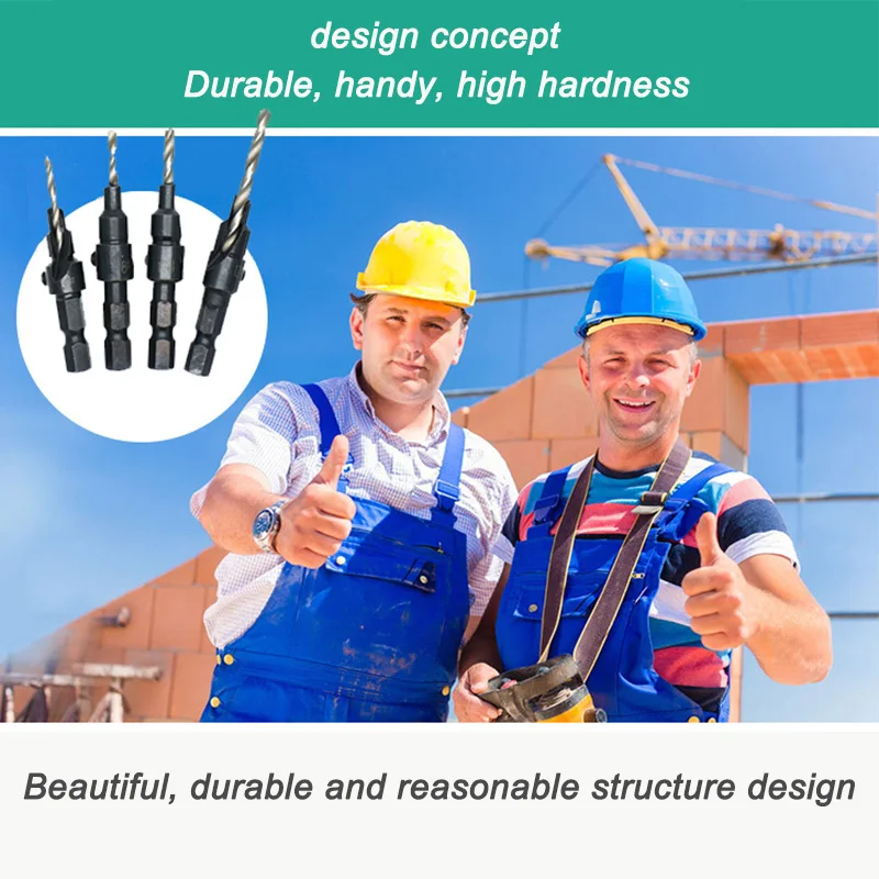 Дрель для деревообработки набор беспроводных ступенчатых насадок с потайной