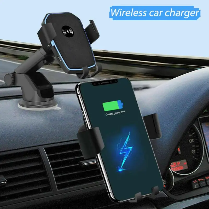10 Вт быстрое автомобильное беспроводное зарядное устройство Qi для IPhone 11 Samsung Xiaomi