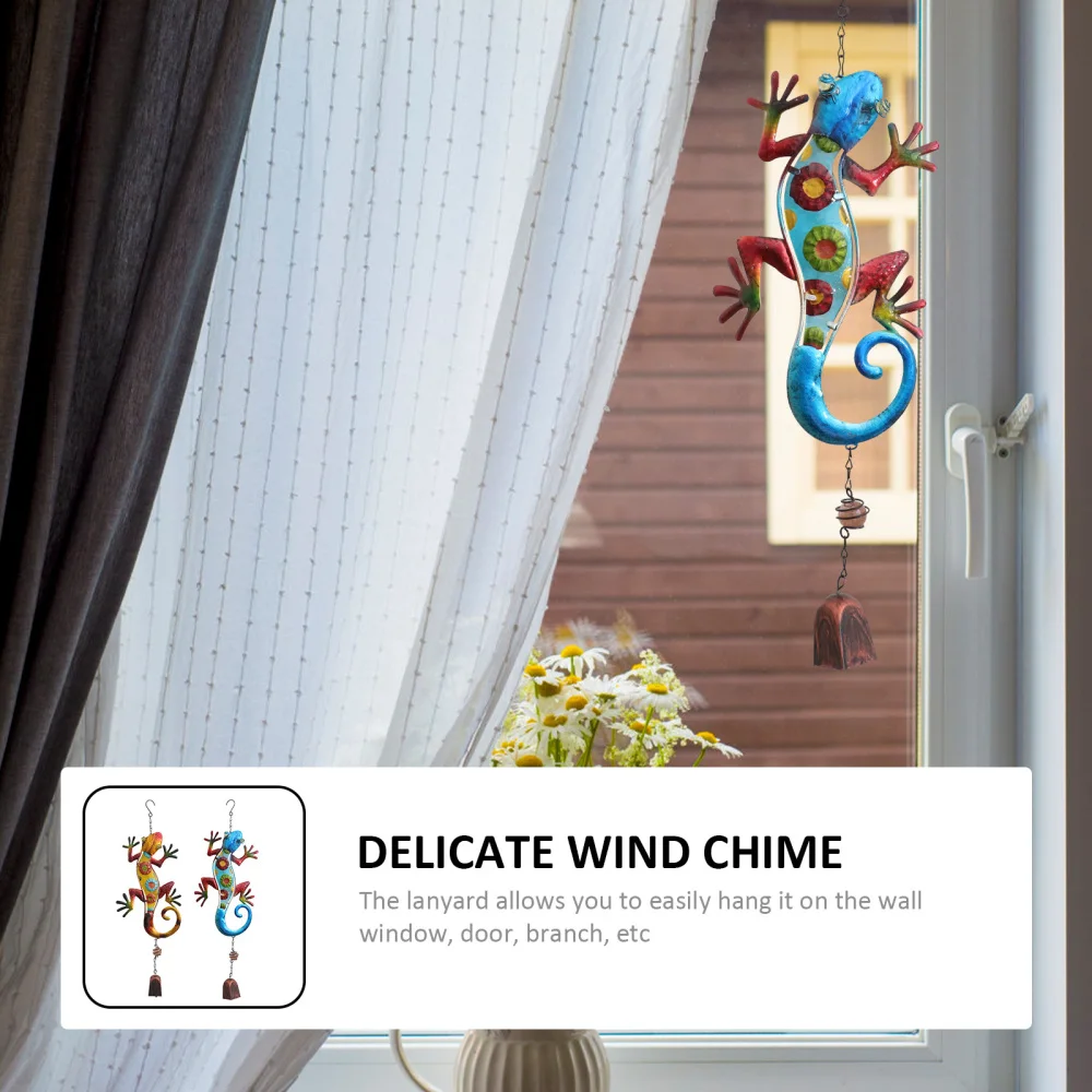 

2pcs Animal Shaped Wind Chime Creative Wind Bell Garden Home Decor (Colorful)