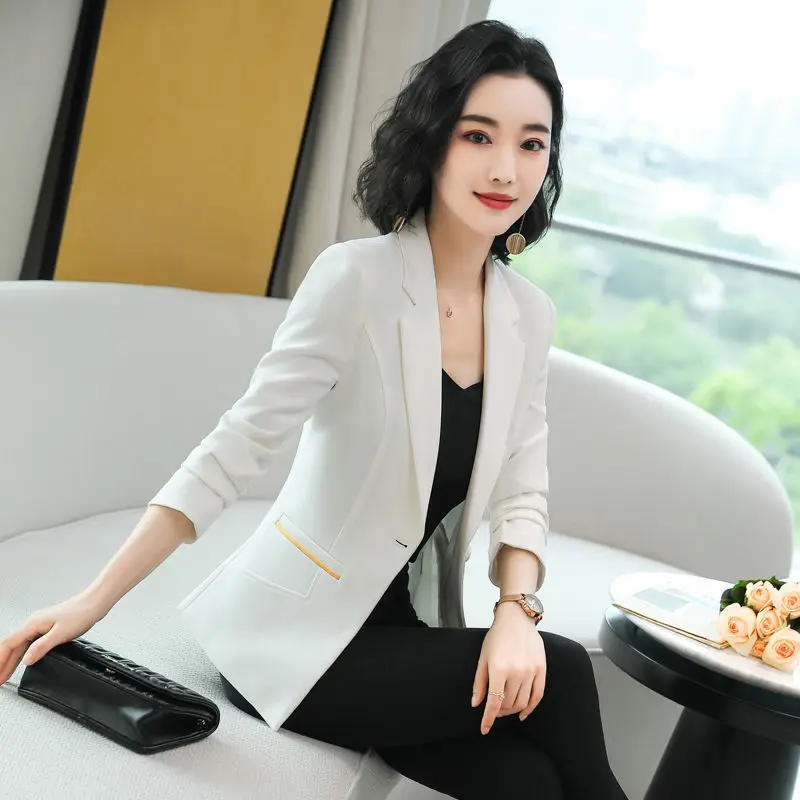 Blazer Women Women's Suit Jacket Spring Casual Top Short Veste Femme | Женская одежда