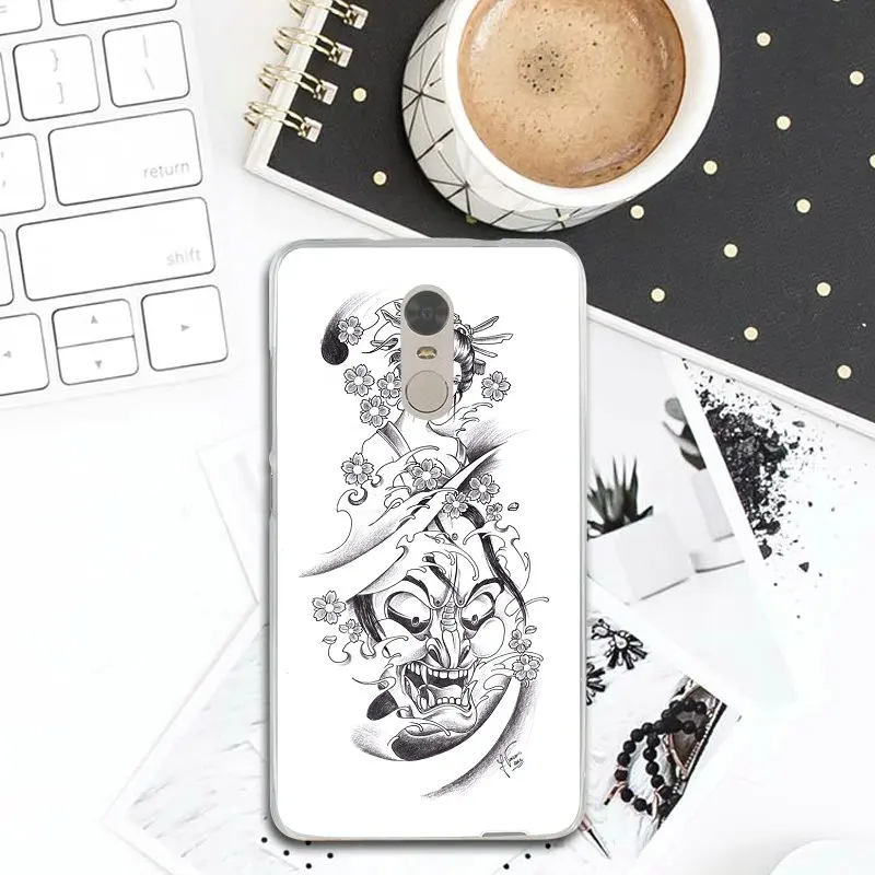 Soft TPU Phone Case Cover for Xiaomi Mi Redmi Note 3S 4 4X 4A 5 5S 5A 6 8 A1 Pro Plus Max 3 Cool Oni Hannya Demon Mask |