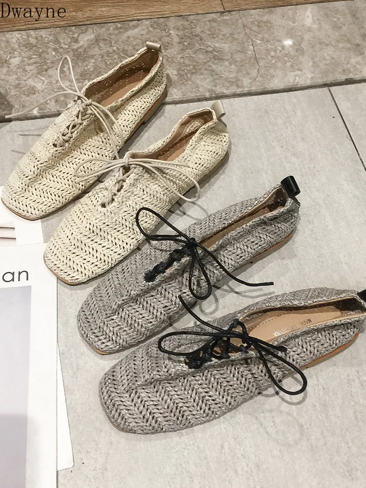 Туфли женские сетчатые однотонные повседневная обувь плоская подошва с ремешком