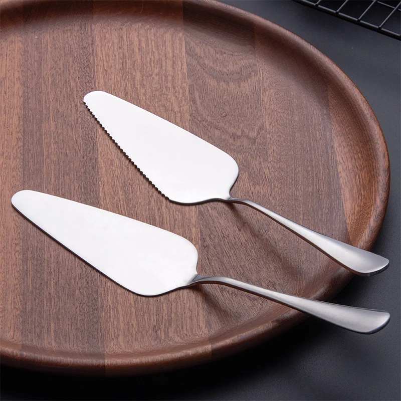 

2pcs Stainless Steel Cake Spatula Spatula Triangle Pizza Spatula Baking Tool Special Cutter