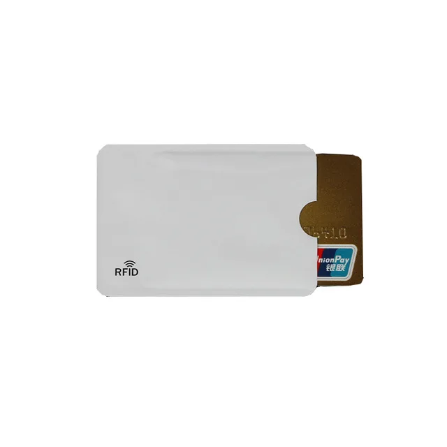 White Анти Rfid кошелек сумка для визитных карточек против сканирования RFID Блокировка банковских карт кошелек NFC экранирующая Сумочка для защиты конфиденциальности BAG1036 - Цвет: White