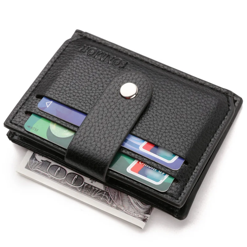 Fashion Unisex Card Holder Women PU Slim Small Wallet Card Retro Leather Men Wallet Business Package Coin Purse Card Holder