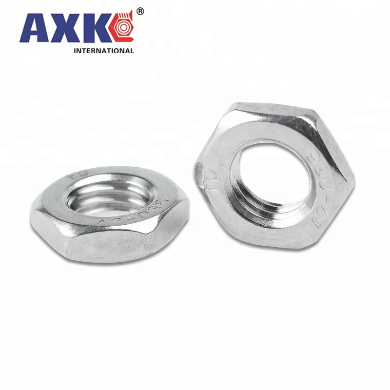 

2/25pcs M2.5 M3 M4 M5 M6 M8 M10 M12 M14 M16 304 A2-70 Stainless Steel Flat Hex Hexagon Thin Nut Jam Nut DIN439 GB6172