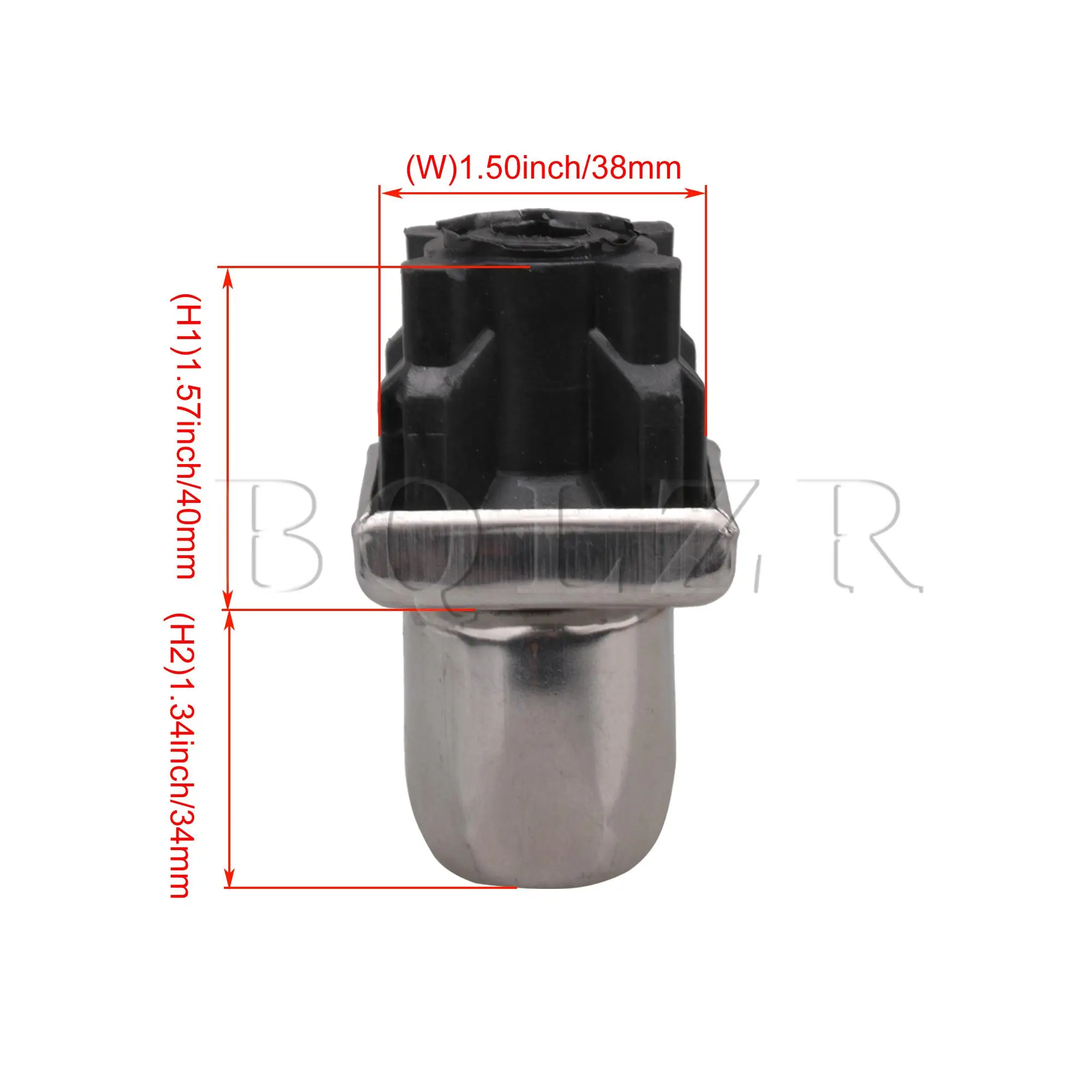 

BQLZR 4 Pieces Steel Furniture Chair Legs Levelers & 38mm Plastic Insert Plugs