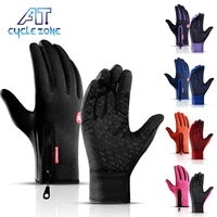 winter cycling gloves bicycle warm touchscreen full finger gloves for men women waterproof outdoor bike skiing motorcycle riding