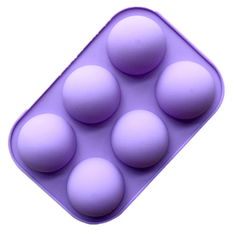 Новая силиконовая форма для выпечки с 6 отверстиями 3D полушариков шоколада