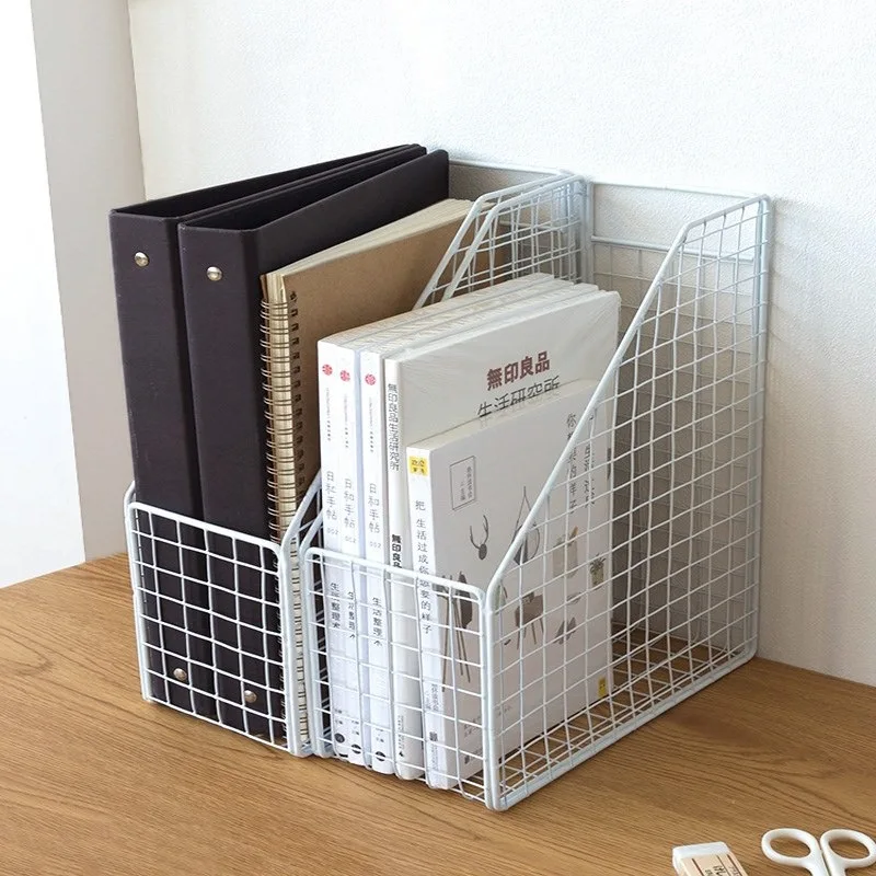

Factory Retro Wrought Iron Desktop Storage Rack Office File Book Storage Box Creative Bookshelf Desk Storage Rack