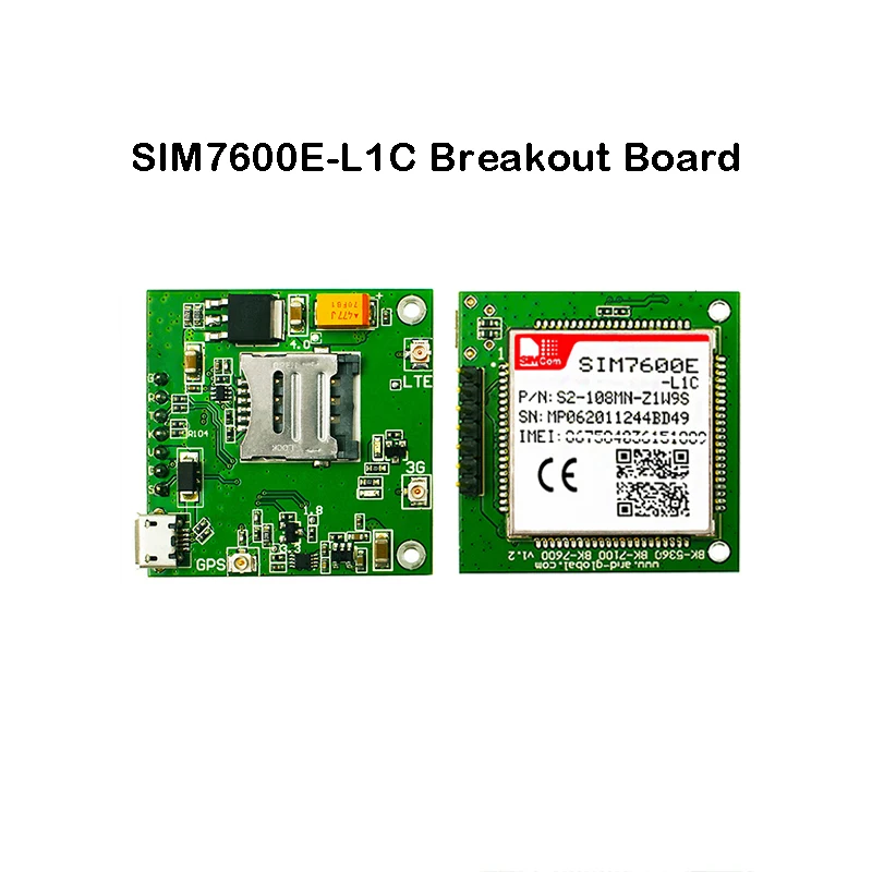 SIMCOM SIM7600E-L1C Breakout Board low cost SIM7600E LTE Cat1 module core board LTE-FDD B1 B3 B7 B8 B20 EMEA Korea Thailand