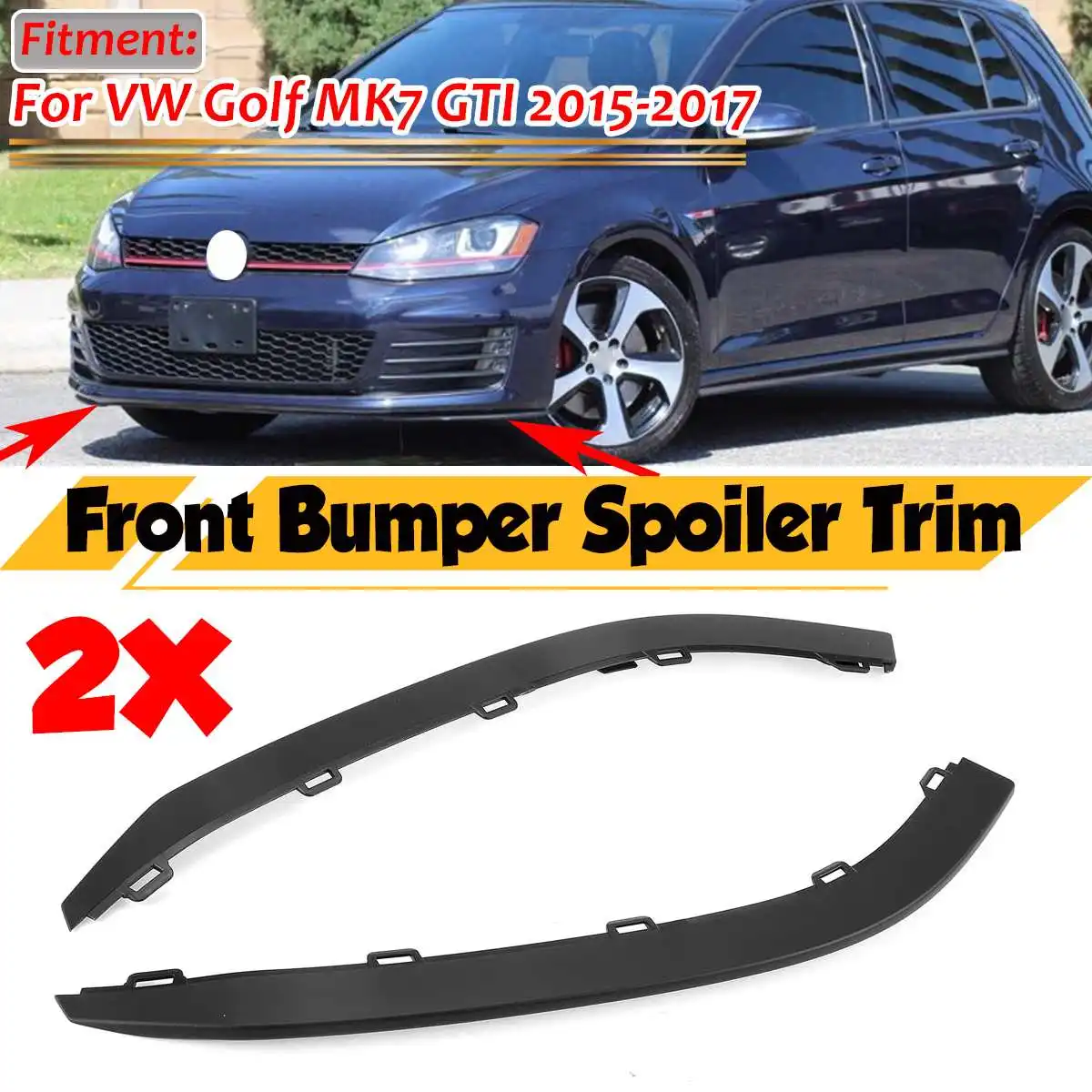 2 шт. автомобильный передний бампер для VW Golf MK7 GTI 2015-2017 5GG8059039B9 5GG8059049B9 | Автомобили и