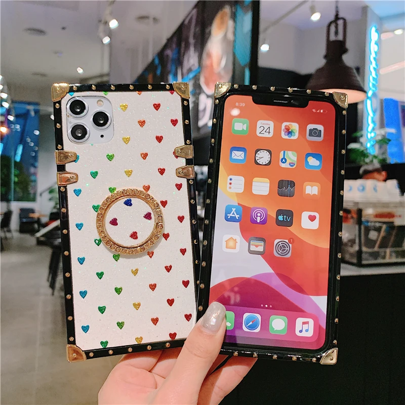 Роскошный блестящий квадратный чехол для телефона Huawei Nova 3 3i Honor 8X 10 10i 20 Lite Модный