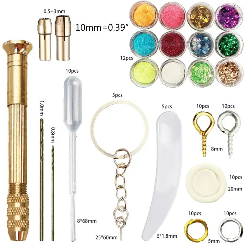 

Fruit Candy Jewelry Silicone Resin Mold Metal Frame Kits Stud Earrings Casting Tools Set Pendant Making DIY Crafts