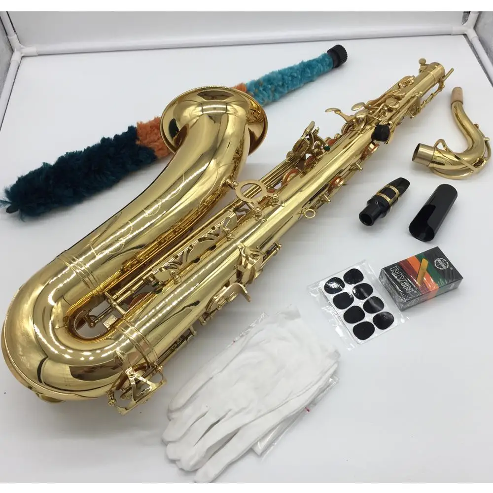 Новый тенор-саксофон MFC 475 Золотой лаковый чехол Sax тенор Лигатура мундштука
