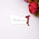 Знак для входа в ванную комнату, акриловая зеркальная поверхность дверинастенный стикер для магазина, для офиса, дома, кафе, отеля, украшение