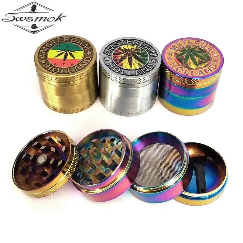 4-слойная измельчитель табака из цинкового сплава 40 мм | Дом и сад