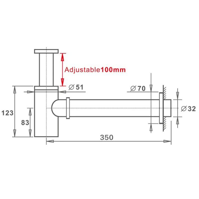 Сифон сливной сифон дезодорант Тип бассейна труба слива воды дренаж Ванная
