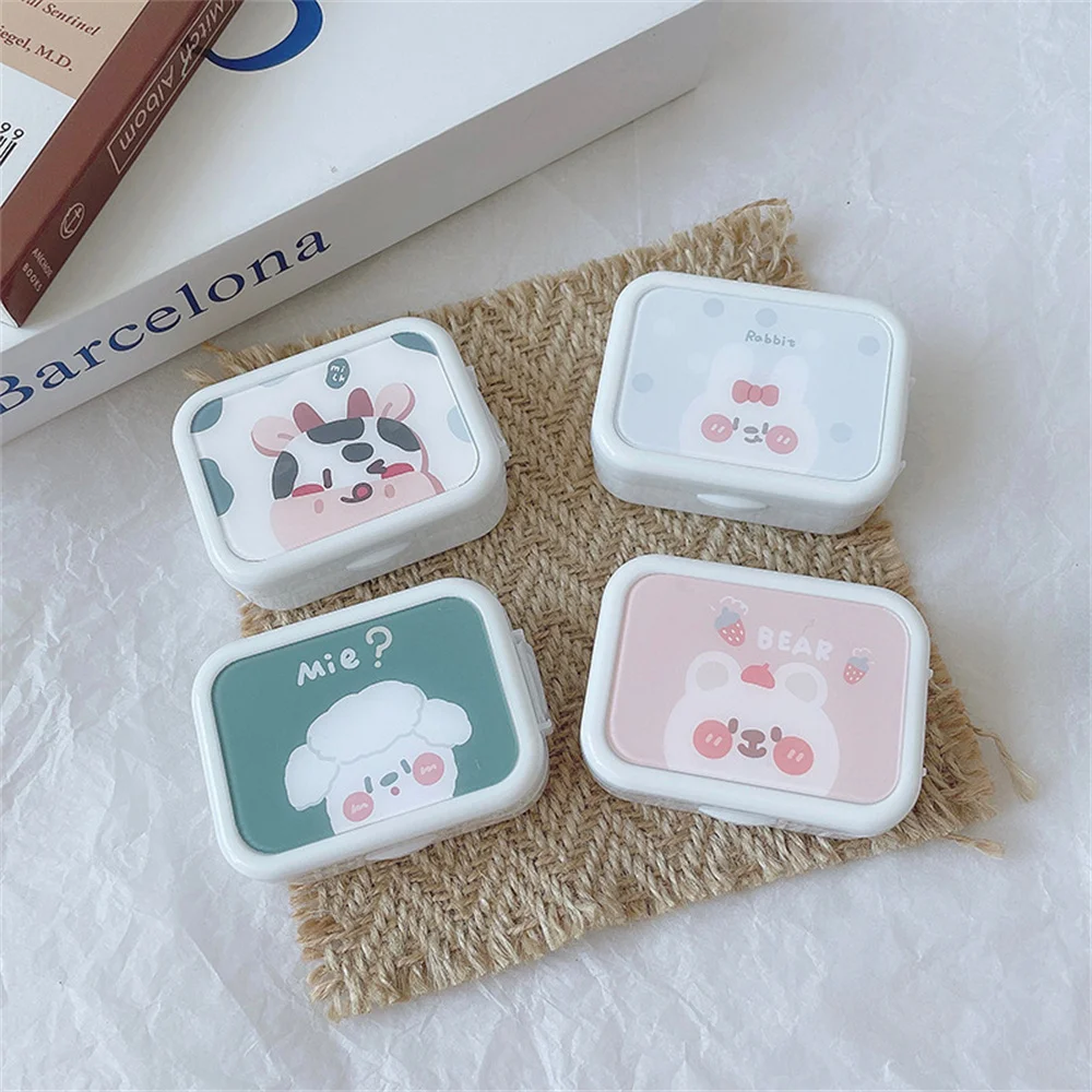 

Cartoon Animal Contact Lens Case Plastic Hard Contact Lenses Box Cute Eyeglass Case Lens Container Eyewear Accessories
