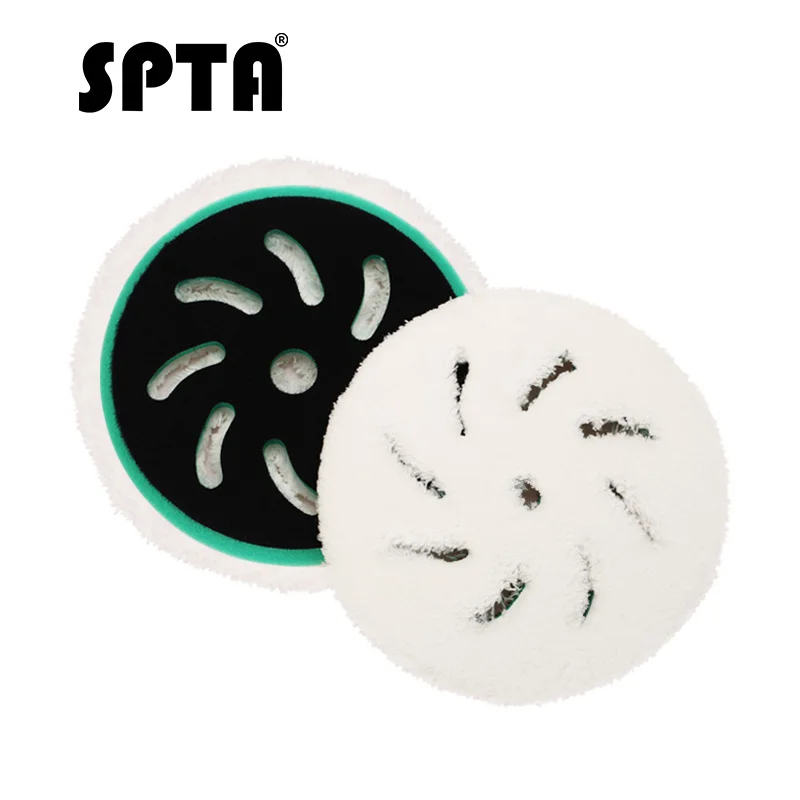 SPTA 1 шт. " /6" микрофибра быстрая отделка полировкой колодки, из полировочной смеси колодки наборы для автомобиля восковая коллекция полировальная подушка