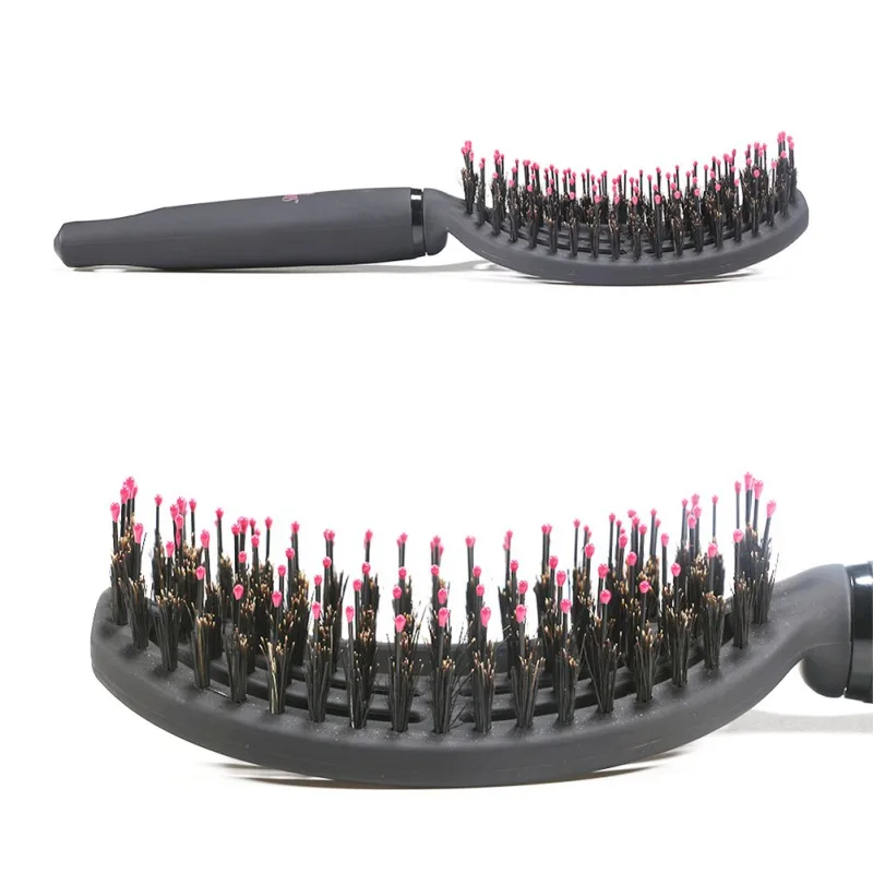7-row Massage Comb Bristle Hair Nylon Needle Abs Anti-static Brush Styling Tools | Красота и здоровье