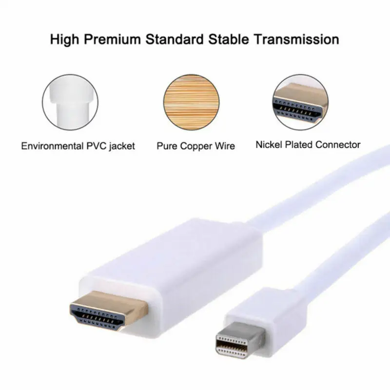 1 8 м дисплейный порт MiniDP типа displayport в hdmi портом ThunderBolt кабель адаптер для ноутбука