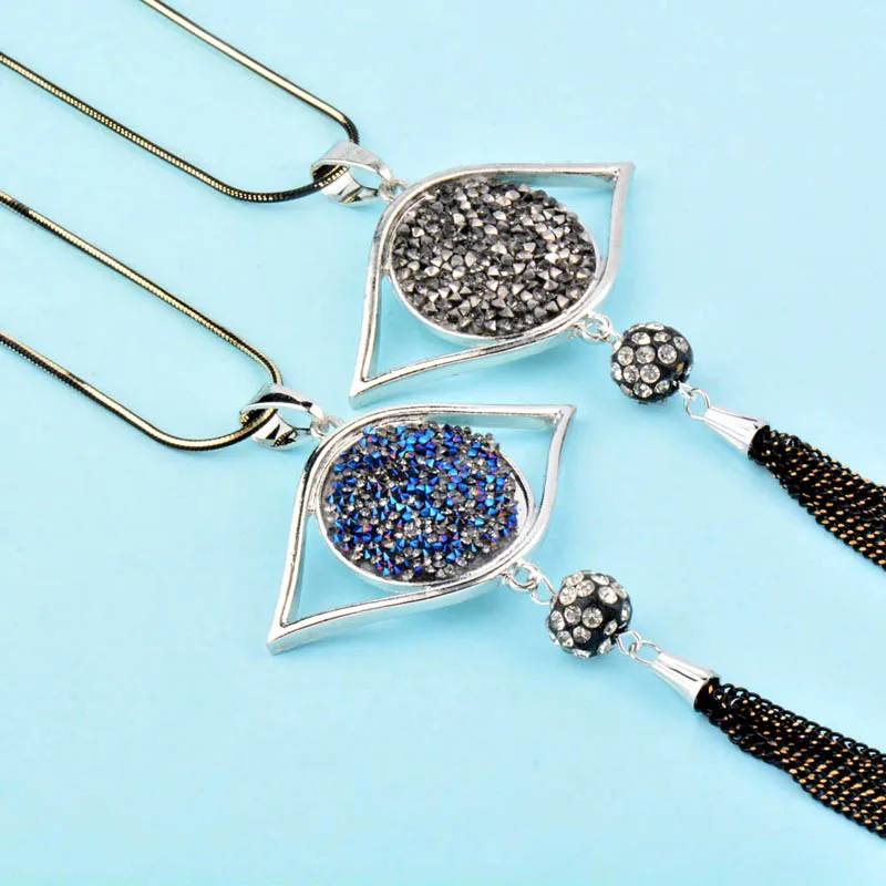 SINLEERY ослепительное ожерелье с подвеской в виде большого глаза серебряного цвета