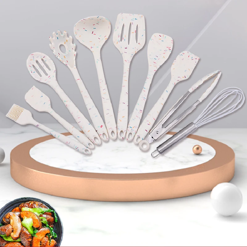 

10/11 PCS Kitchenware Heat Resistant Silicone Cookware Set Nonstick Cooking Tools Kitchen & Baking Tool Kit Utensils