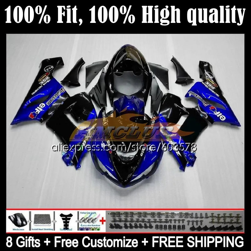 

Injection For KAWASAKI NINJA ZX-636 ZX 6R 600CC ZX636 102CL.4 ZX 636 6 R ZX-6R ZX6R 05 06 ZX600 2005 2006 Fairing Blue black