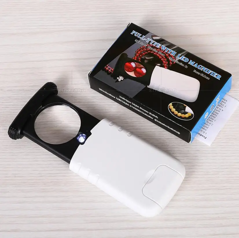 Увеличительное стекло со светодиодной подсветкой для ювелирных изделий лупа с