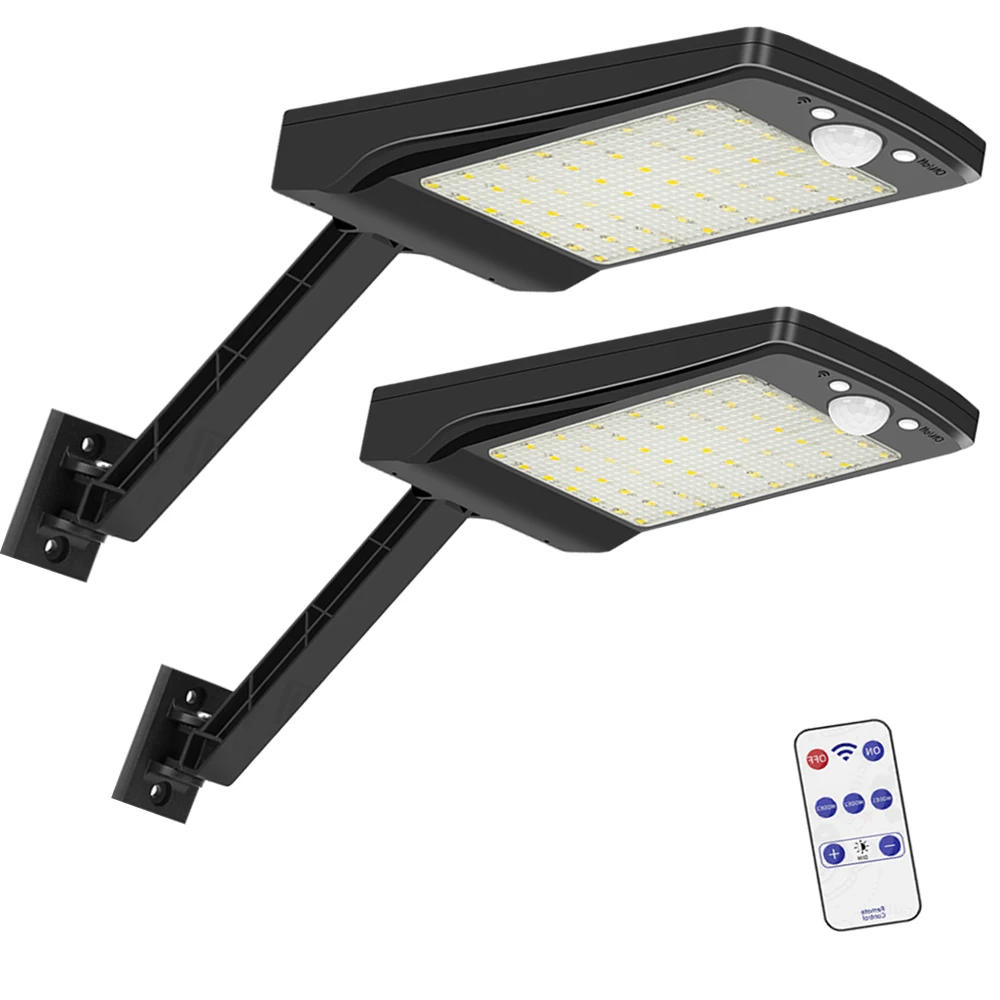 

led fence post solar lights for outside remote control Wall Lamps Garden Decoration PIR Motion Sensor%