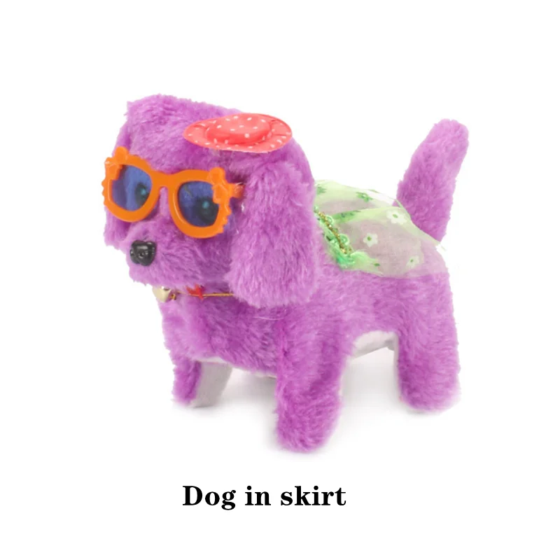 

Walking plush toys wholesale children's electric luminous retrograde dog stall night market hot supply