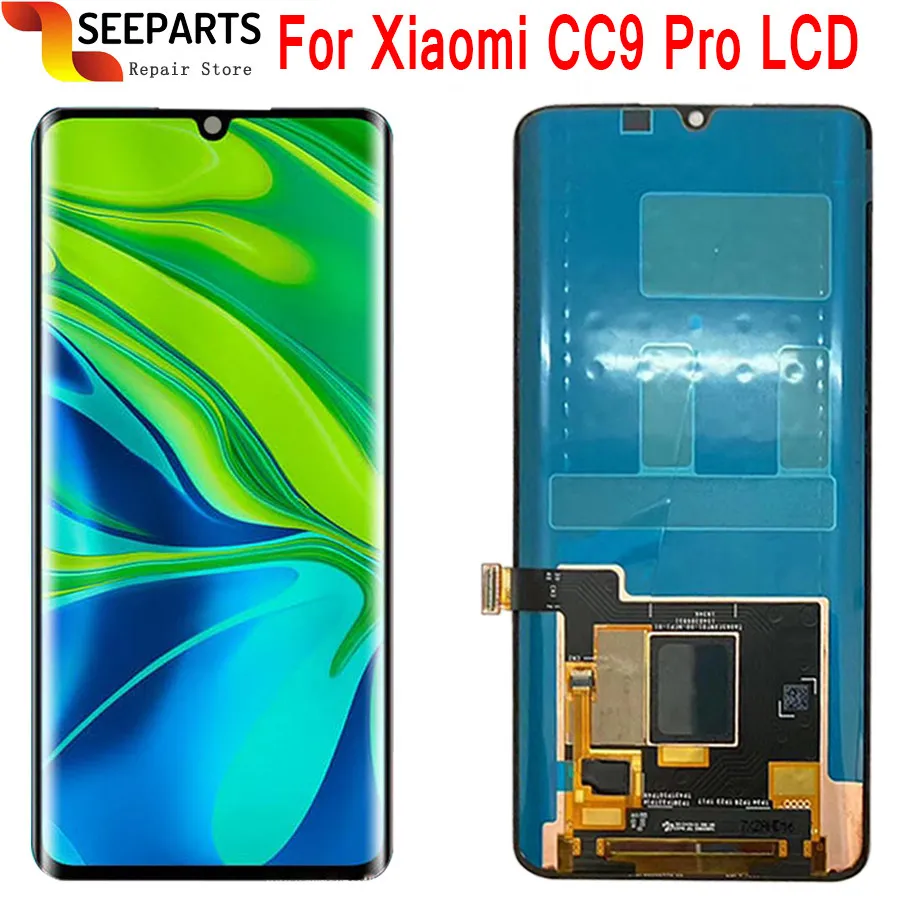 ЖК дисплей AMOLED для Xiaomi CC9 Pro Note 10 с сенсорным экраном и дигитайзером в сборе