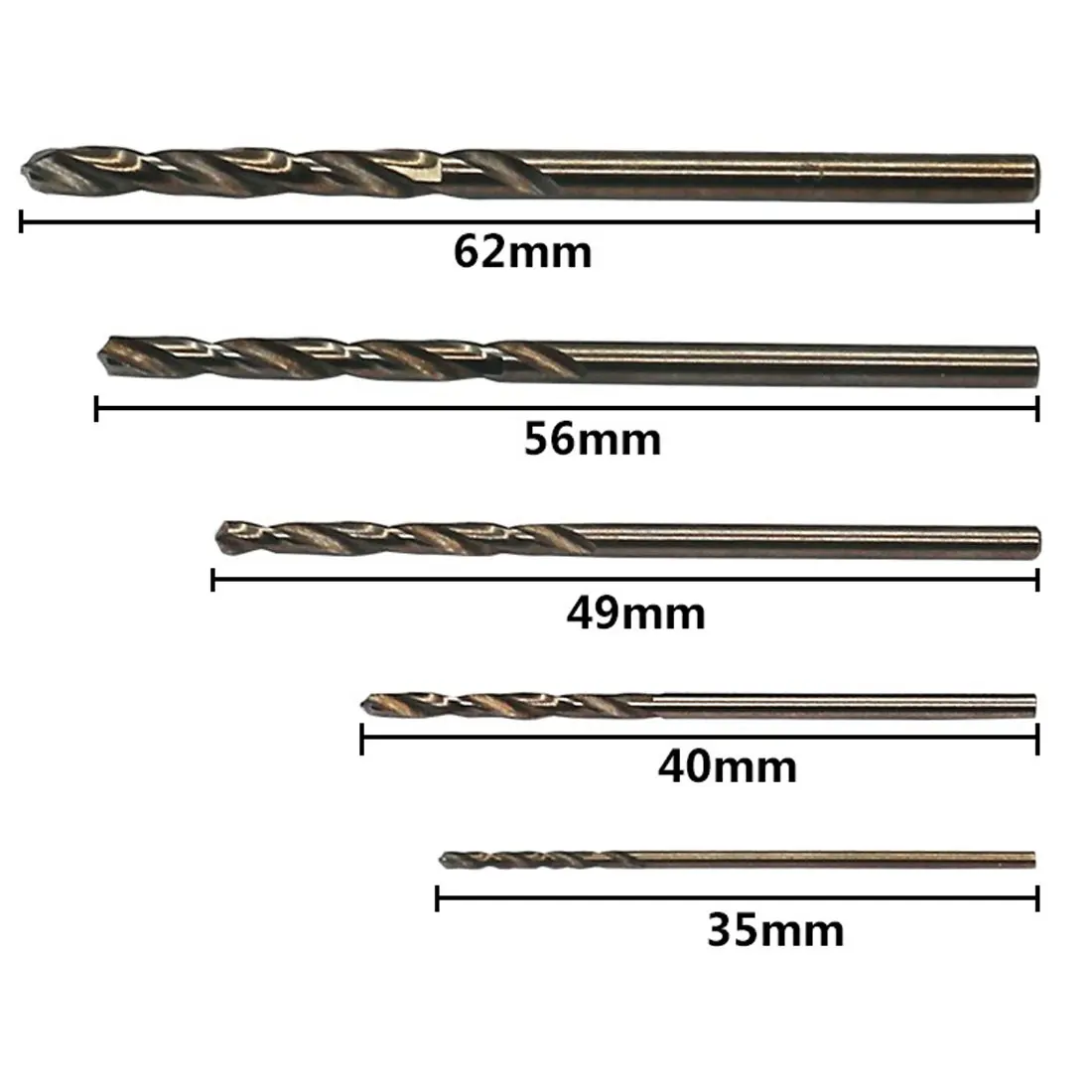 

Twist drill bit set Hss M35 Co drill bit 1Mm 1.5Mm 2Mm 2.5Mm 3Mm for steel stainless steel