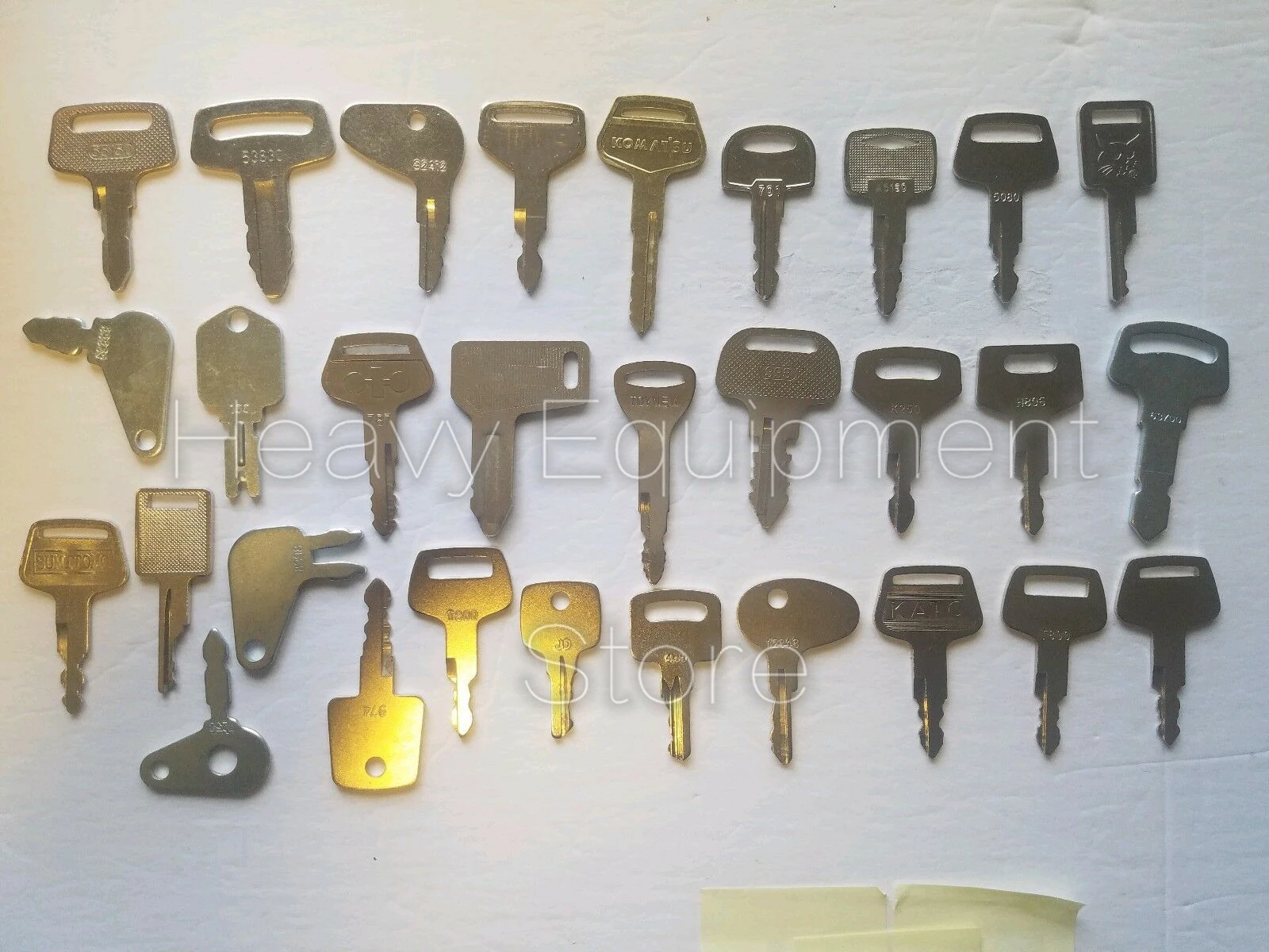 Ключ зажигания тяжелой техники (комплект из 30 шт.) для гусеницы Kubota Bobcat John Deere Komatsu
