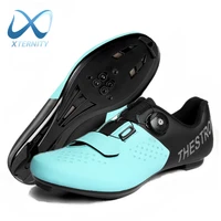 new arrival cycling shoes men breathable sports mtb self locking road bike sneakers mountain racing bicycle flat cleat spd shoes