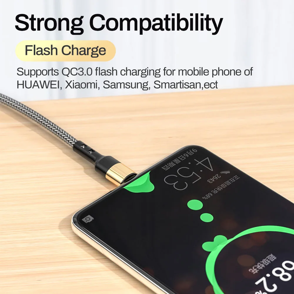 Tomtif 1.2m PD Type C To USB Cable Male Golden Plug Data Wire For Samsung Xiaomi iPhone Fast Charging 3A | Мобильные телефоны и