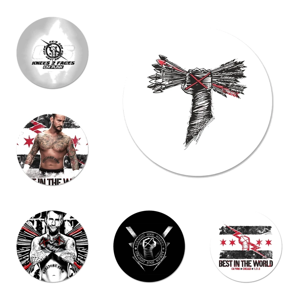 

Классная борьбы см Рисунок в стиле панк Значки Металлические Значки