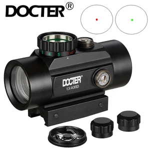 1x40 прицел тактический прицел с красной точкой охотничий голографический прицел с зеленой точкой с 11 мм 20 мм рельсовым креплением Коллиматорный прицел