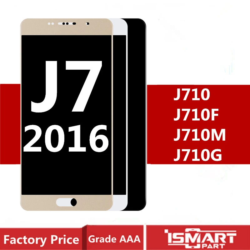 Протестированный AMOLED ЖК-дисплей для Samsung Galaxy J7 2016 сенсорный экран цифровой