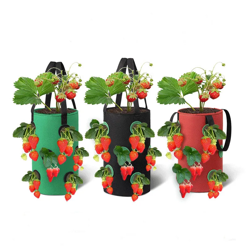 

3 галлона, садовая подвесная Фотосумка, дышащая войлочная сумка для выращивания томатов, овощей, вертикальная Цветочная фотосумка