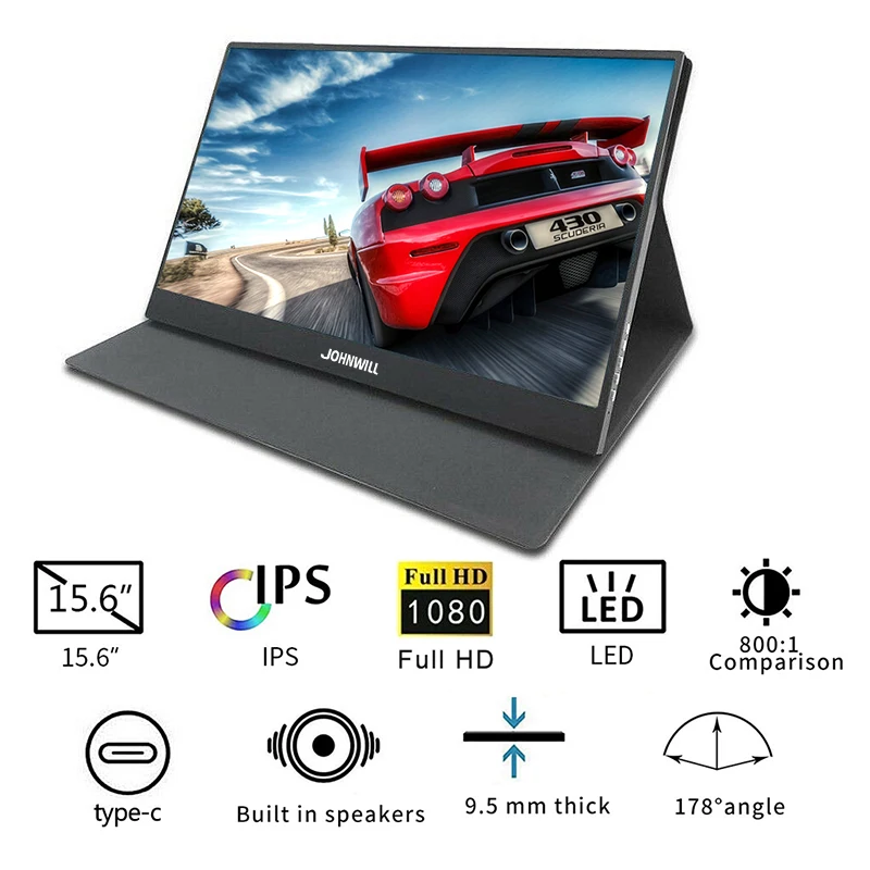 Портативный монитор 15," HDMI сенсорный экран lcd usb тип-c 1080P ips для raspberry pie PC PS4 ноутбук телефон Xbox переключатель