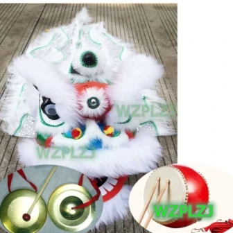 14 inch 5-12 Age Lion Dance Costume Drum Gong Props WZPLZJ Toys Children Party Sport Outdoor Parade Parad Stage Mascot China