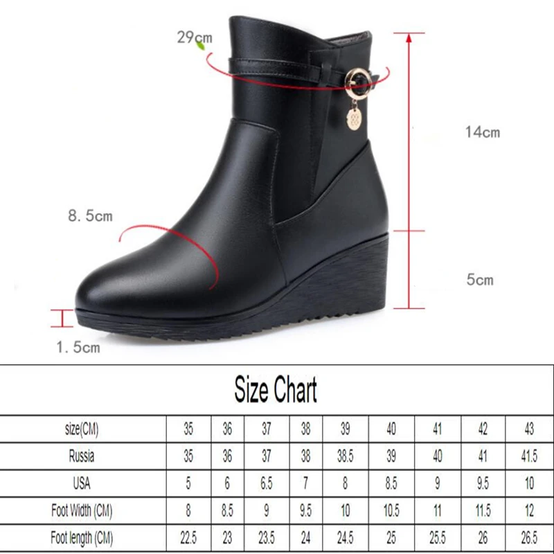 Зимние Повседневные женские сапоги из натуральной кожи на молнии сбоку